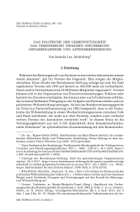 Das Politische der Gemeinnützigkeit: Das Vereinsrecht zwischen Steuerrecht, Gefahrenabwehr und Antidiskriminierung