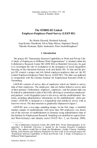 The SFB882-B3 Linked Employer-Employee Panel Survey (LEEP-B3)