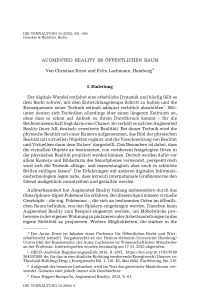 Augmented Reality im öffentlichen Raum