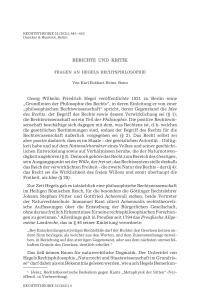 Fragen an Hegels Rechtsphilosophie