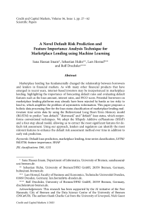 A Novel Default Risk Prediction and Feature Importance Analysis Technique for Marketplace Lending using Machine Learning