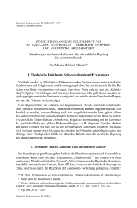 Ethisch-theologische Politikberatung im säkularen Rechtsstaat – christlich motiviert und vernünftig argumentiert