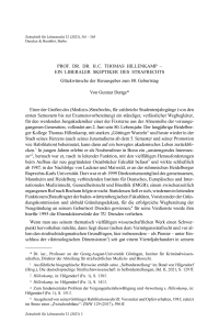 Prof. Dr. Dr. h. c. Thomas Hillenkamp – ein liberaler Skeptiker des Strafrechts