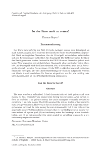 Ist der Euro noch zu retten?