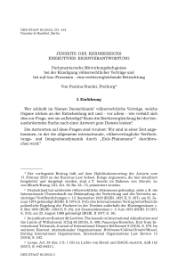 Jenseits des Kernbereichs exekutiver Eigenverantwortung