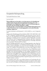 Europäische Rechtsprechung