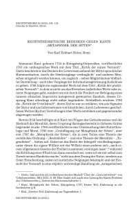 Rechtstheoretische Bedenken gegen Kants „Metaphysik der Sitten“