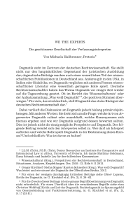 We the Experts. Die geschlossene Gesellschaft der Verfassungsinterpreten
