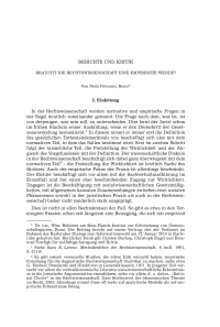 Braucht die Rechtswissenschaft eine empirische Wende?
