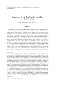 Regulation, Credit Risk Transfer with CDS, and Bank Lending