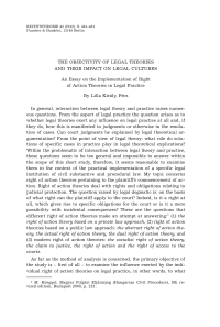 The Objectivity of Legal Theories and their Impact on Legal Cultures. An Essay on the Implementation of Right of Action Theories in Legal Practice