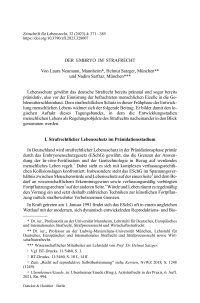 Der Embryo im Strafrecht