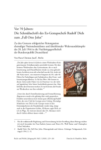 Vor 70 Jahren: Die Schmähschrift des Ex-Gestapochefs Rudolf Diels zum „Fall Otto John“