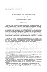Krisenresilienz der Daseinsvorsorge