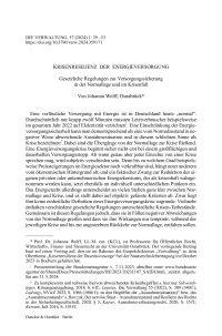 Krisenresilienz der Energieversorgung