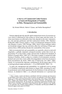 A Survey of Commercial Cattle Farmers in Semi-arid Rangelands of Namibia on Risk, Management and Sustainability