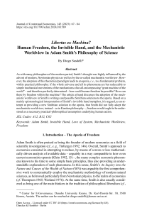 Libertas ex Machina? Human Freedom, the Invisible Hand, and the Mechanistic Worldview in Adam Smith’s Philosophy of Science