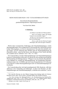 Meinungsäußerungen und Tatsachenbehauptungen