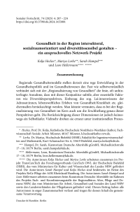 Gesundheit in der Region intersektoral, sozialraumorientiert und diversitätssensibel gestalten – ein anspruchsvolles Netzwerk-Projekt