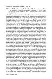 Hanno Rebhan: Demokratie ohne Demokraten? Die Demokratieverständnisse in den politischen Parteien der Ersten Republik Österreich 1918 – 1933/34 (Zeitgeschichte im Kontext, 22).