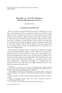 Principles of a Two-Tier European Deposit (Re-)Insurance System
