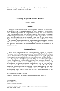 Taxonomy-Aligned Insurance Products