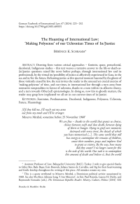 The Haunting of International Law: ‘Making Polysense’ of our Uchronian Times of In/Justice