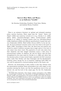 Interest Rate Rules and Money as an Indicator Variable