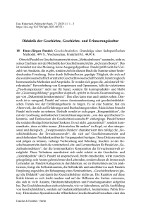 Hans-Jürgen Pandel: Geschichtsdenken. Grundzüge einer fachspezifischen Methodik.