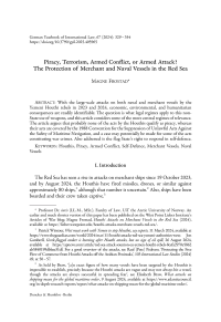 Piracy, Terrorism, Armed Conflict, or Armed Attack? The Protection of Merchant and Naval Vessels in the Red Sea