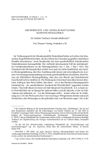 Grundrechte und gesellschaftlicher Konstitutionalismus