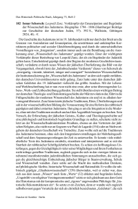 Ismar Schorsch: Leopold Zunz. Vorkämpfer der Emanzipation und Begründer der Wissenschaft des Judentums. Biographie 1794 – 1886 (Hamburger Beiträge zur Geschichte der deutschen Juden, 57).