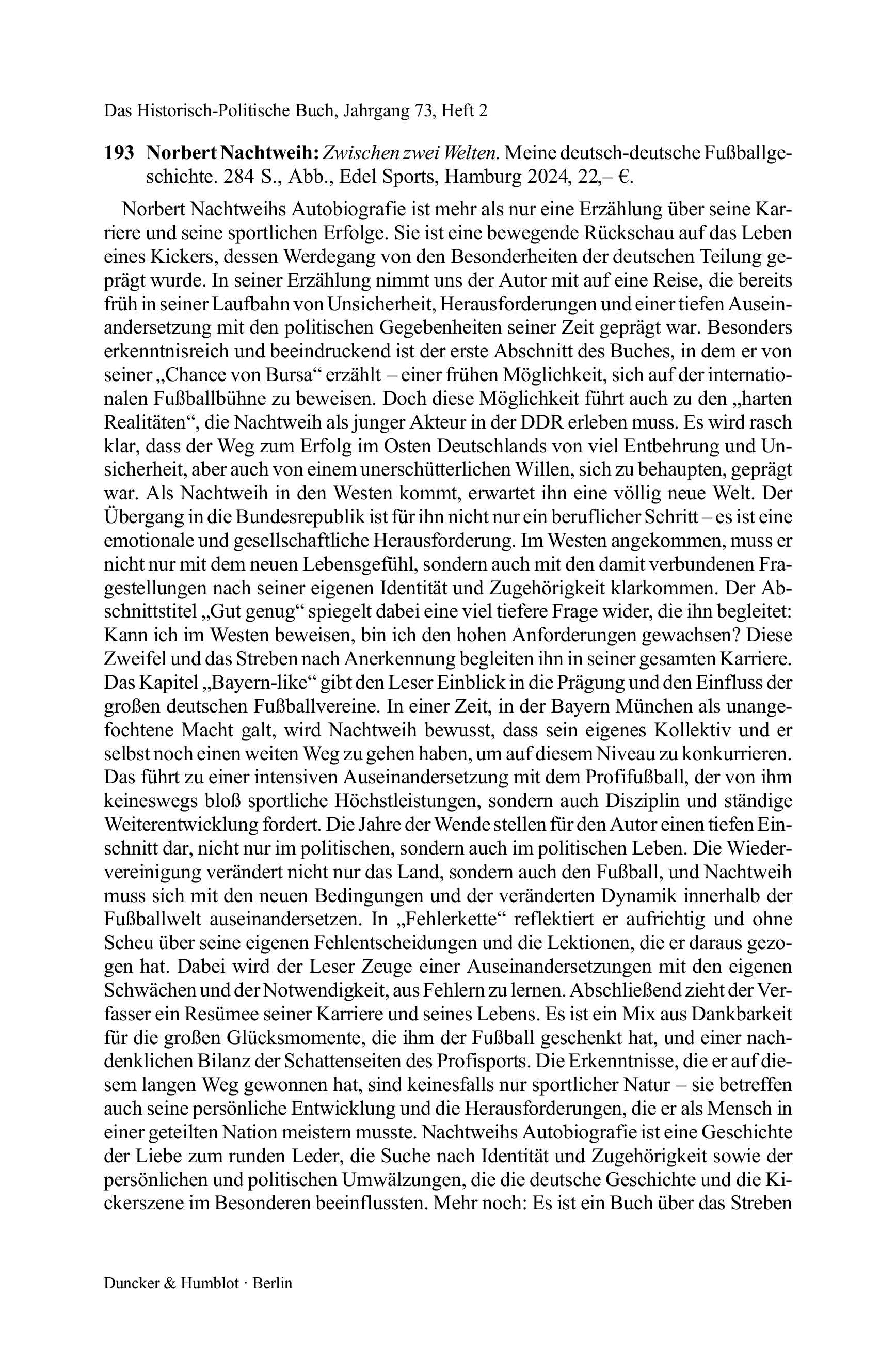 Norbert Nachtweih: Zwischen zwei Welten. Meine deutsch-deutsche Fußballgeschichte.