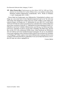 Albert Panten (Hg.): Ergänzungen aus den Jahren 1402 bis 1480 zum Urkundenbuch zur Geschichte des Landes Dithmarschen, von Andreas Ludwig Jacob Michelsen (Edition Dithmarscher Landeskunde).