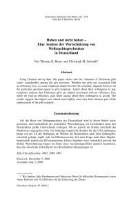 Haben und nicht haben – Eine Analyse der Wertschätzung von Weihnachtsgeschenken in Deutschland