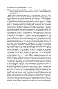 Hans-Christof Kraus: Traditionen – Ideen – Persönlichkeiten. Studien zur Geschichte des Konservatismus (Kleine Schriften, II).