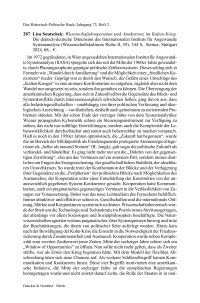 Lisa Soutschek: Wissenschaftskooperation und -konkurrenz im Kalten Krieg. Die deutsch-deutsche Dimension des Internationalen Instituts für Angewandte Systemanalyse (Wissenschaftskulturen Reihe II, 59).