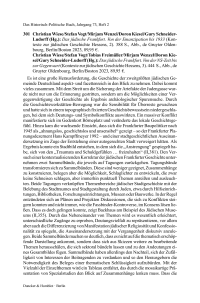 Christian Wiese/Stefan Vogt/Mirjam Wenzel/Doron Kiesel/Gury Schneider-Ludorff (Hg.): Das jüdische Frankfurt. Von der Emanzipation bis 1933 (Kontexte zur jüdischen Geschichte Hessens, 2).