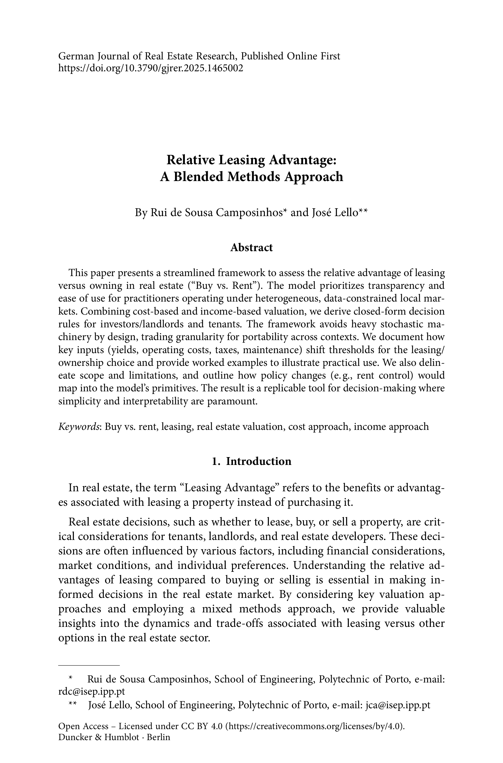 Relative Leasing Advantage: A Blended Methods Approach