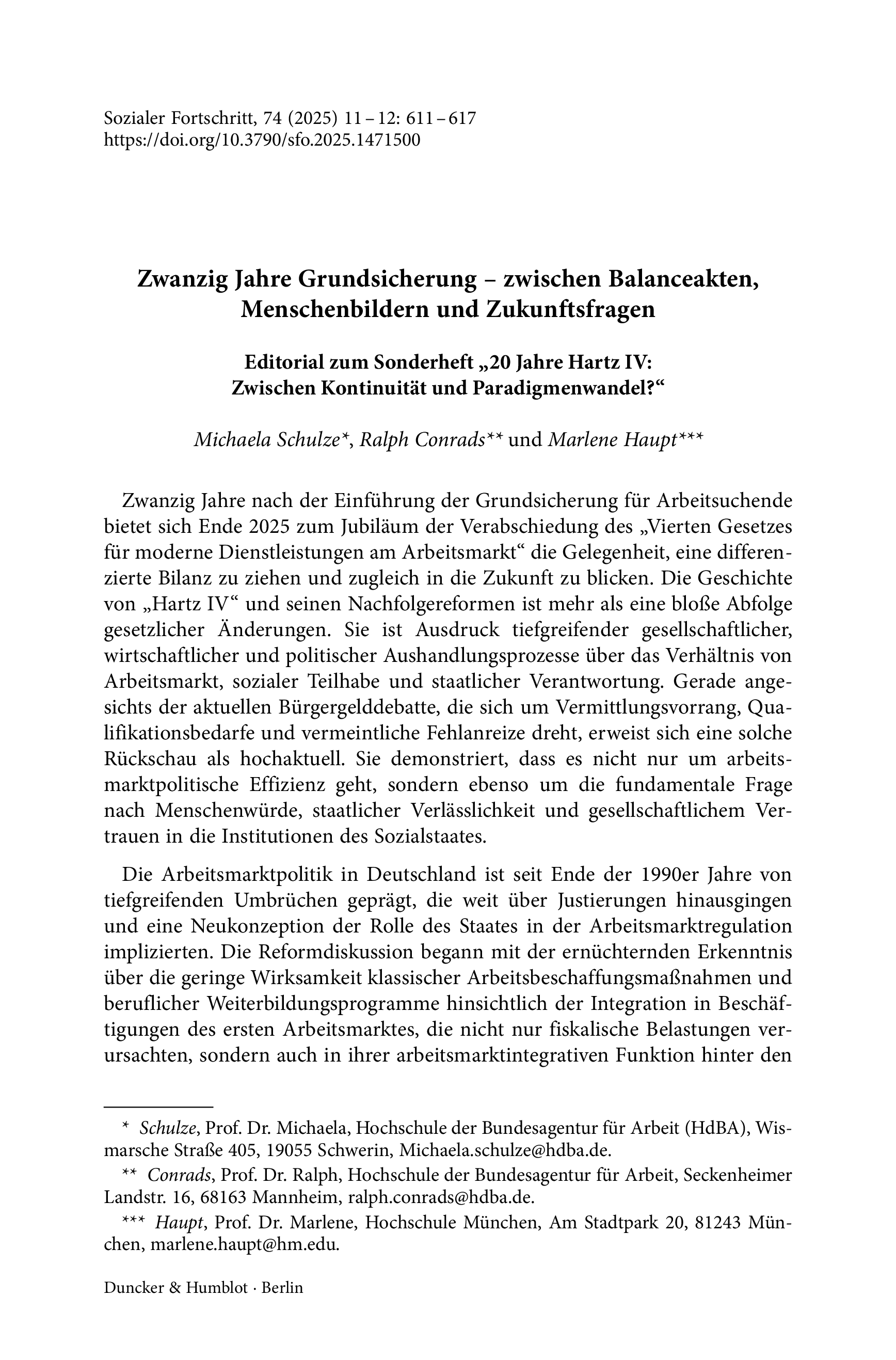 Zwanzig Jahre Grundsicherung – zwischen Balanceakten, Menschenbildern und Zukunftsfragen