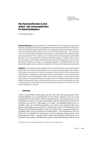 Die Rentenreformen in den mittel- und osteuropäischen EU-Beitrittsländern