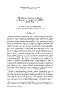 The German Data Service Center for Business and Organizational Data (DSC-BO)