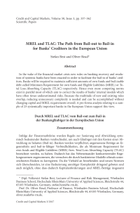 MREL and TLAC: The Path from Bail-out to Bail-in for Banks' Creditors in the European Union