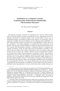 Institutions as a Composite Concept: Explaining their Indeterminate Relationships with Economic Outcomes