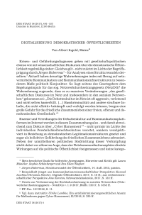 Digitalisierung demokratischer Öffentlichkeiten