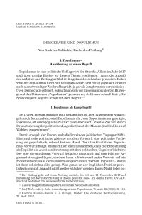 Demokratie und Populismus