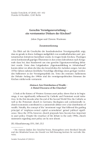 Gerechte Vermögensverteilung – ein verstummter Diskurs der Kirchen?