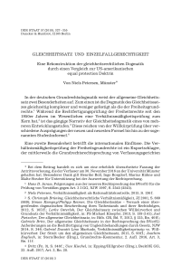 Gleichheitssatz und Einzelfallgerechtigkeit