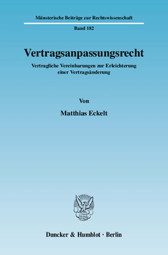 Vertragsanpassungsrecht Vertragsanpassungsrecht