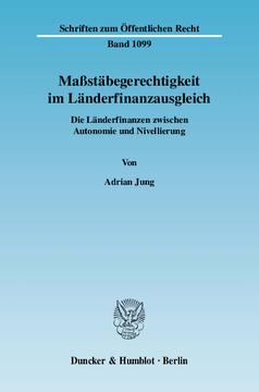 Maßstäbegerechtigkeit im Länderfinanzausgleich Maßstäbegerechtigkeit im Länderfinanzausgleich